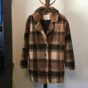 Sherpa Plaid Coat